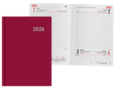 AGENDA ANUAL 2026 PARIS DIA PAGINA 15X21 GRANATE | INGRAF AGENDAS